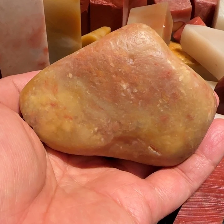 老挝石田黄原石，