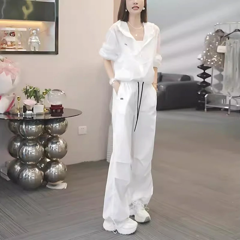 2025超火夏装一整套女新款减龄洋气轻薄防晒衣外套百搭工装裤套装
