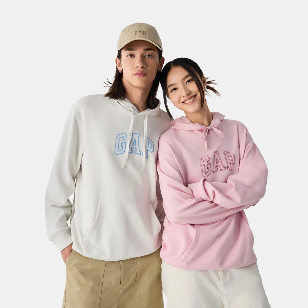【成毅代言】Gap男女装2025logo抽绳连帽卫衣美式宽松708409
