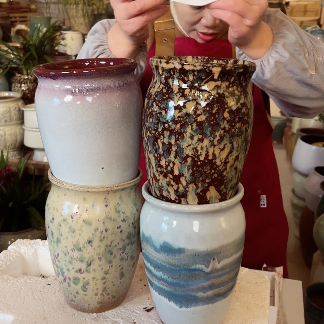 紫砂花盆高度20口径13