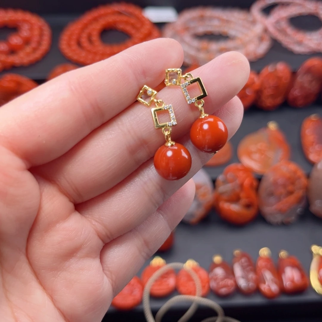 南红玛瑙南红银S925镶嵌