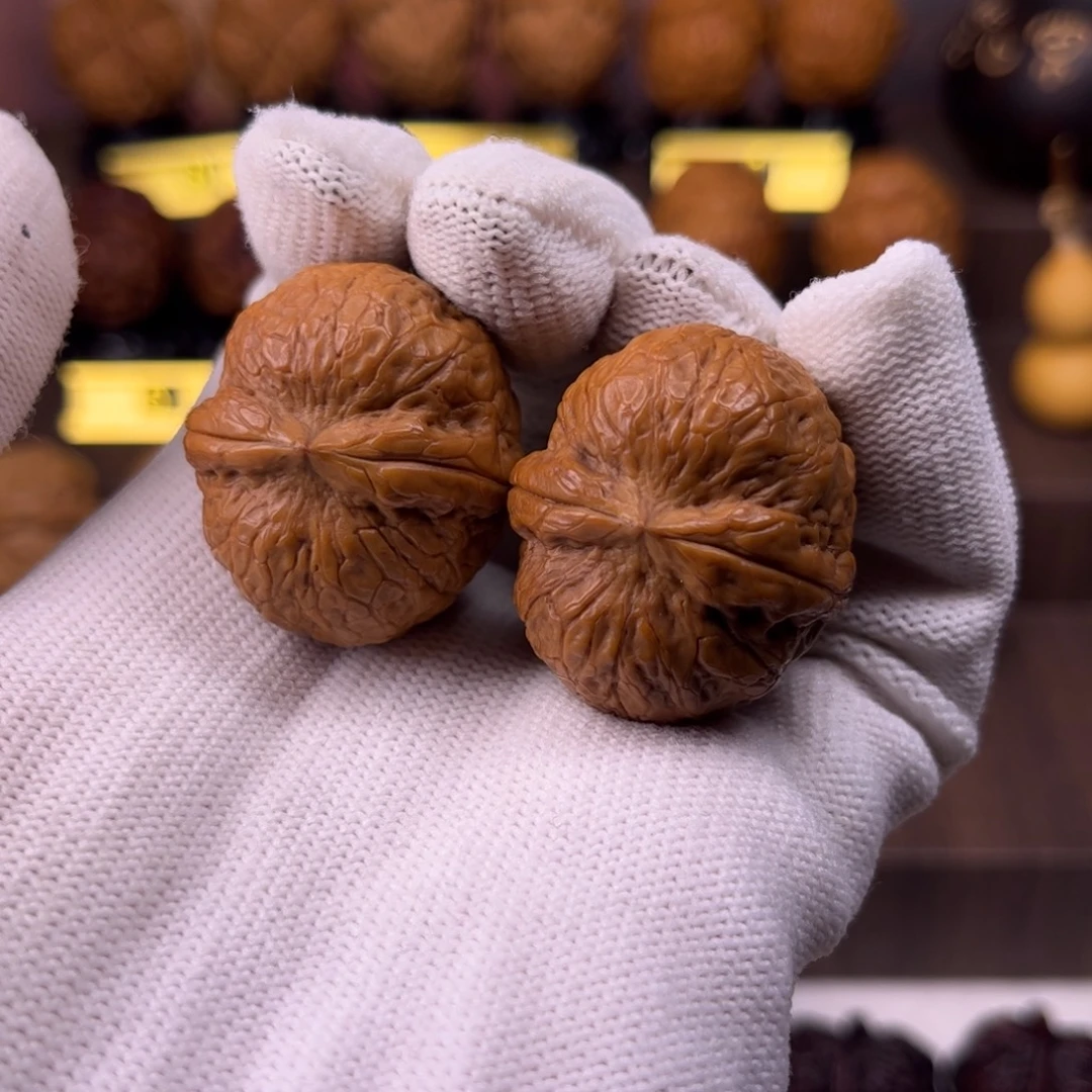 文玩核桃把件粗筋小元宝33尺