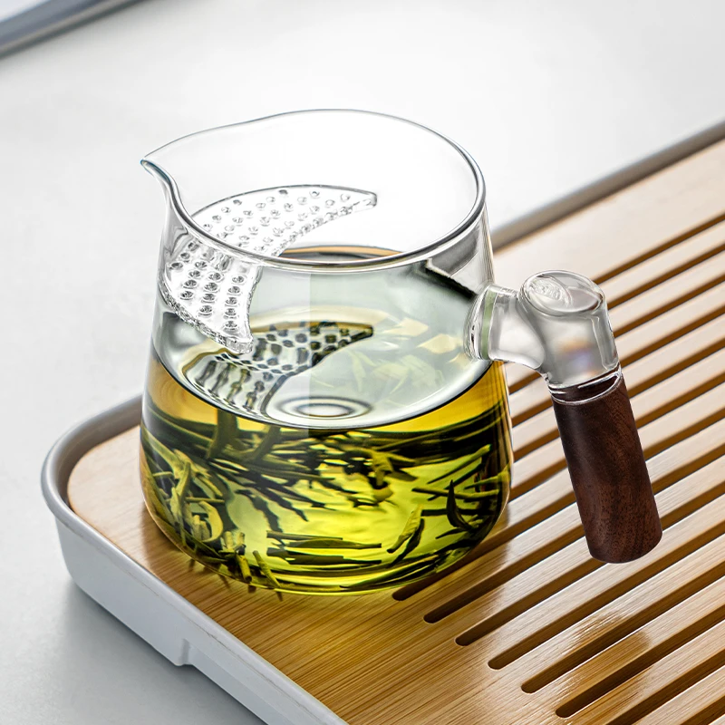 月牙公道杯茶漏一体绿茶泡茶器玻璃泡茶杯茶水分离泡茶壶2025新款