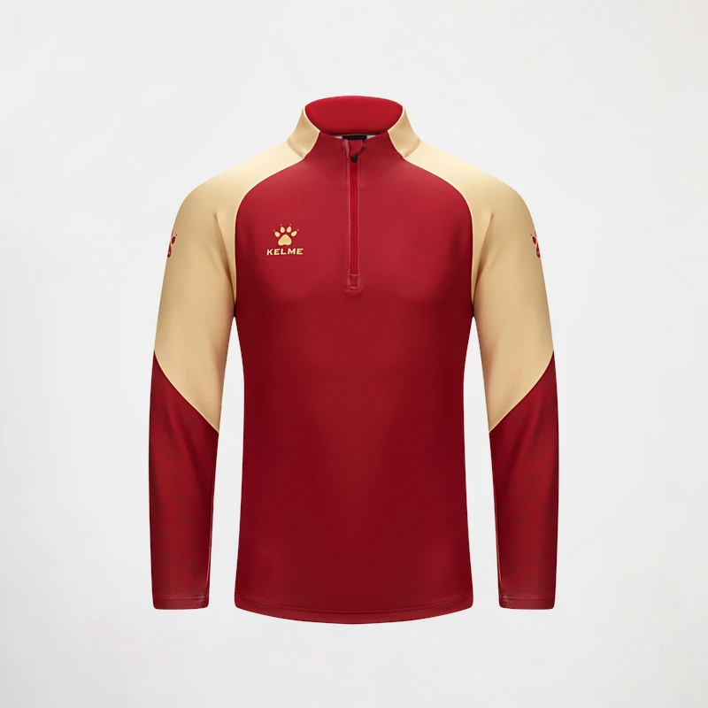 卡尔美官方正品新款半拉链训练套头衫秋冬出征系列舒适立领成人