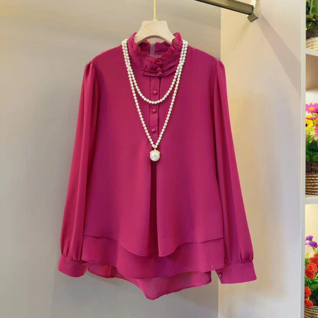 时髦欧洲站气质时尚轻奢复古爆火小衫衣长68左右