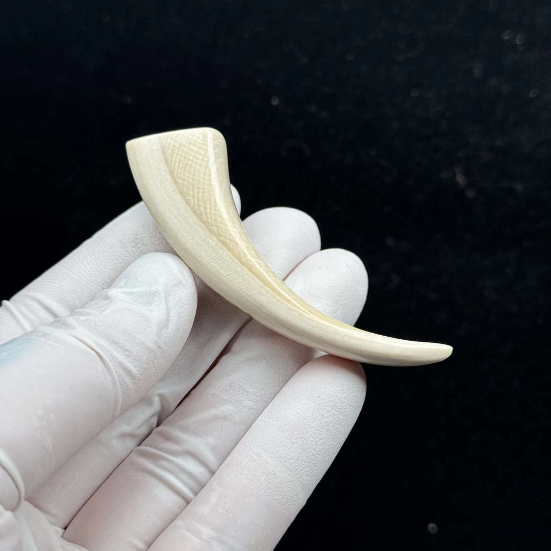 B1501天然猛犸牙 牙尖65.4mm 支持鉴定 假一罚四