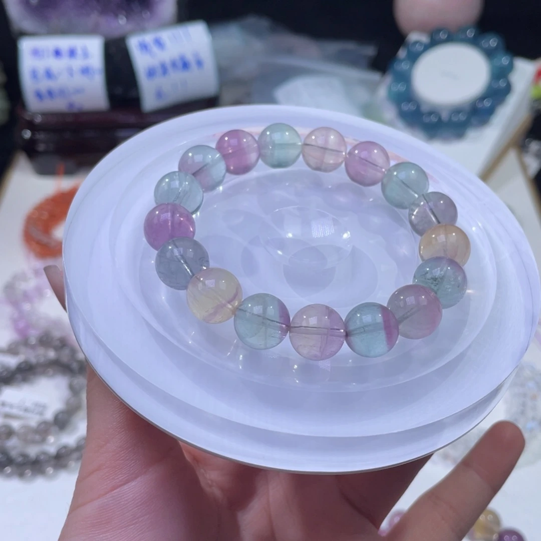 未镶嵌手链水晶梦幻独角兽彩萤石11+    52