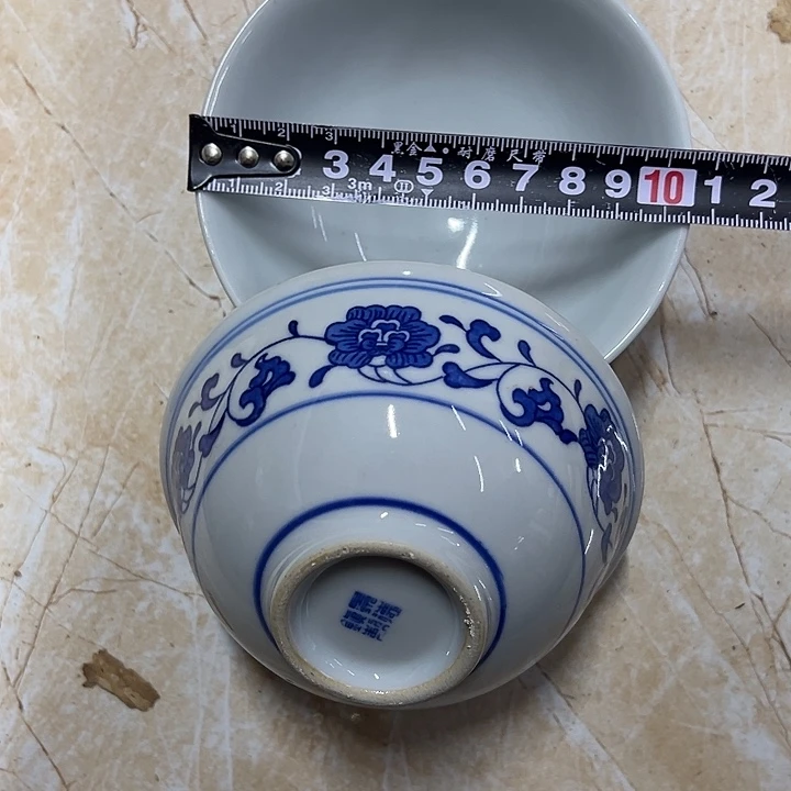 摆件陶2个10.5厘米芙蓉花碗