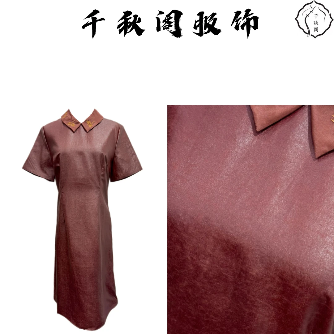 【千秋专属】1264桑蚕丝100%连衣裙设计师翻领设计师轻奢