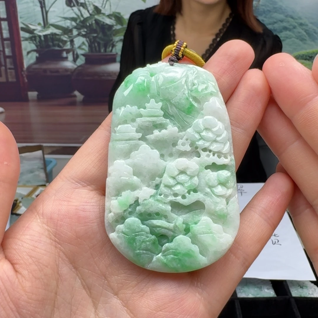 翡翠未镶嵌颈饰天然