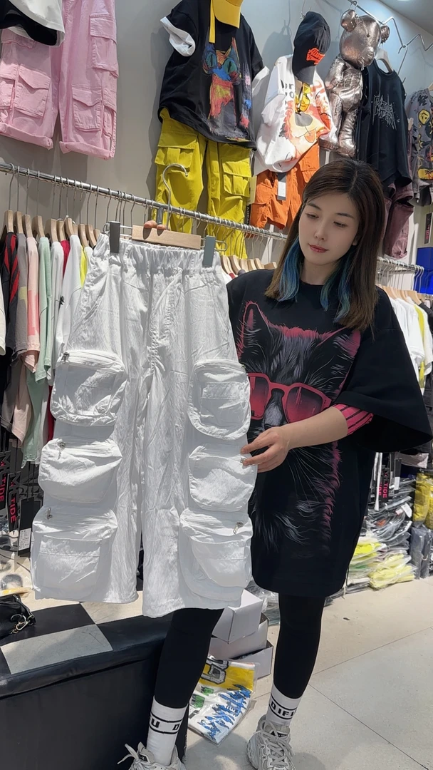 【白色控】中大童夏季重工多口袋工装裤（5893）