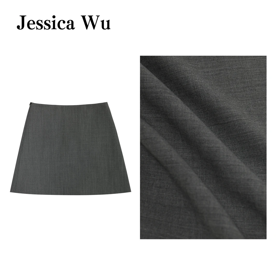 旦旦时髦穿搭必入王炸裙裤！简洁利落高级灰羊毛裙裤255903012