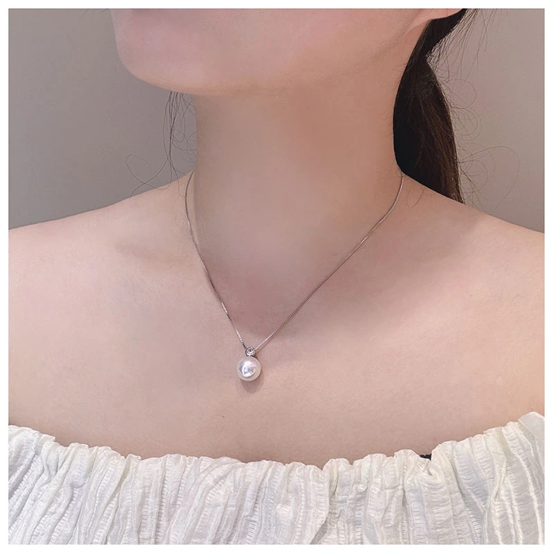 链子925银合成锆石 时尚项链纯银经典延长链