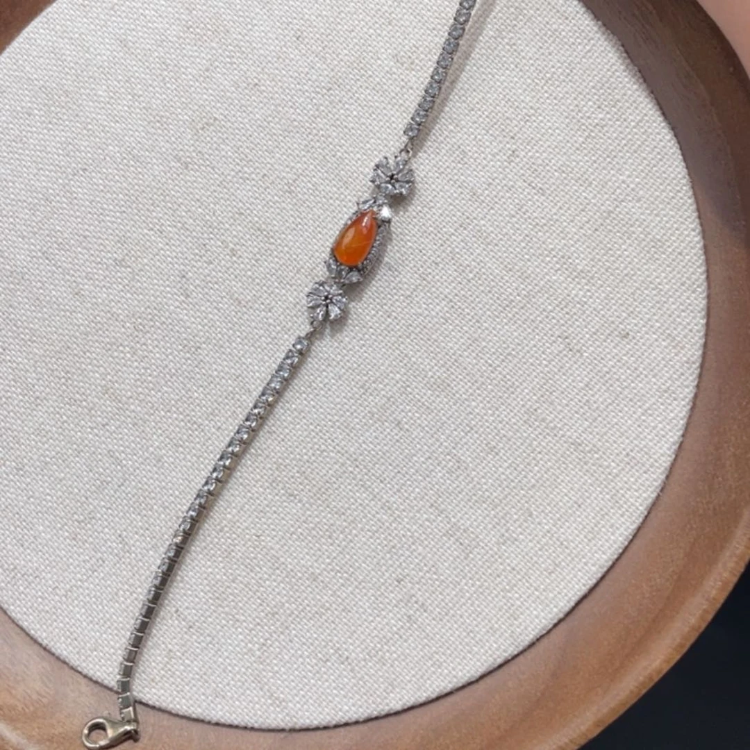 翡翠银S925镶嵌手链