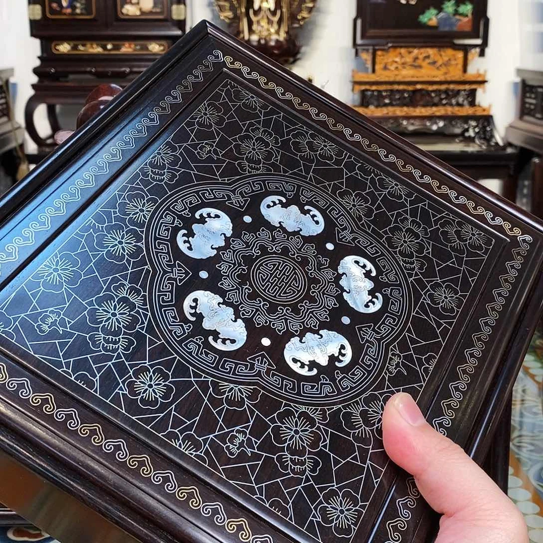 黑酸枝木类成套家具紫光檀茶盒