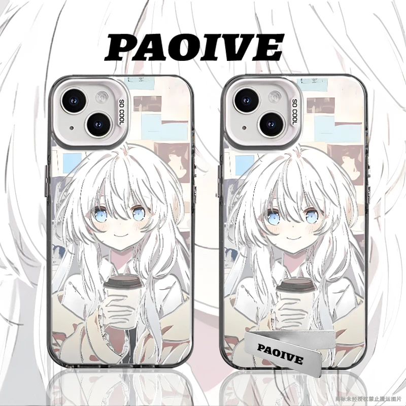 伊蕾娜适用苹果华为vivoiPhone小米三星防摔彩银手机壳