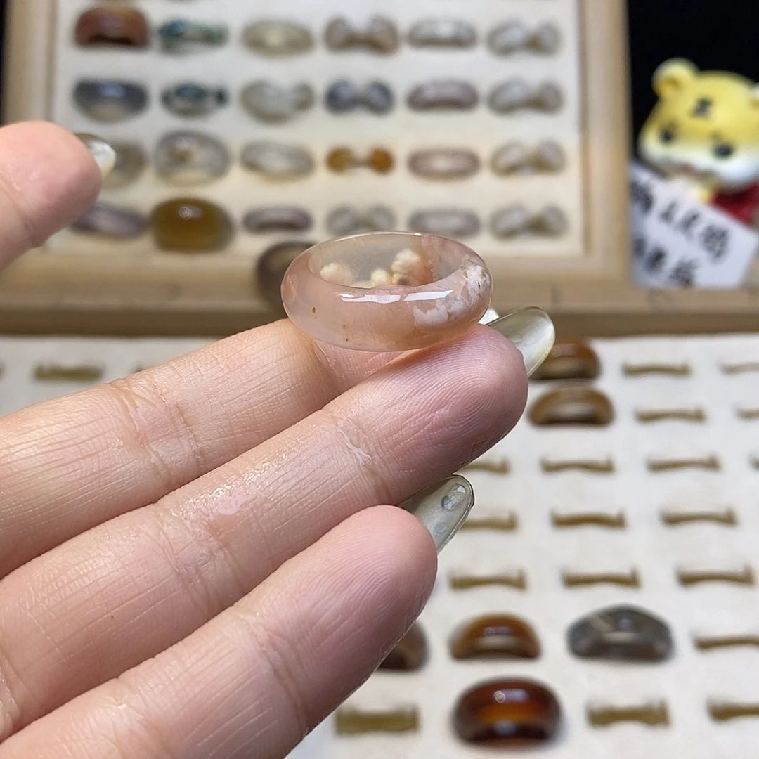 玛瑙/玉髓未镶嵌戒指A08港19不退换