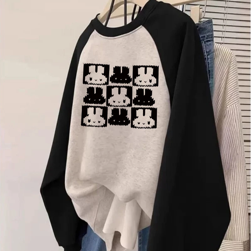 特大码300斤胖mm高级感插肩卫衣女秋冬加绒加厚宽松显瘦上衣少女