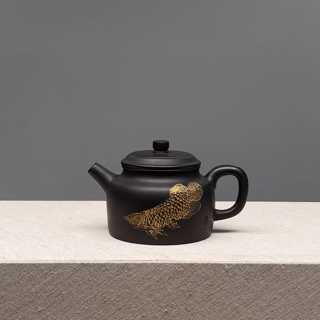 微***暖茶壶紫砂紫砂 原矿泥料