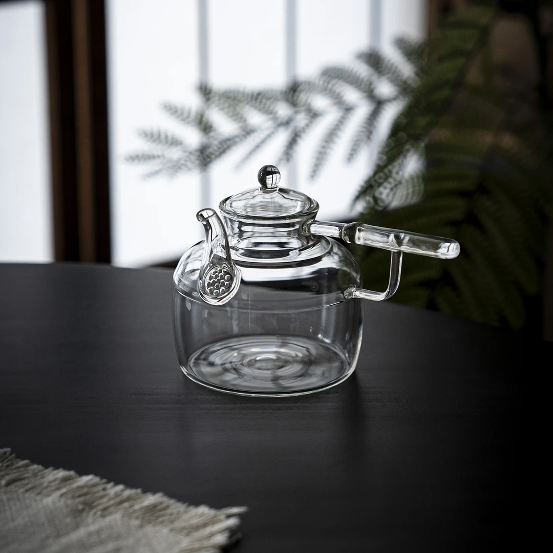 耐热玻璃唐羽壶单壶围炉煮茶家用茶具花茶壶泡茶壶高级感