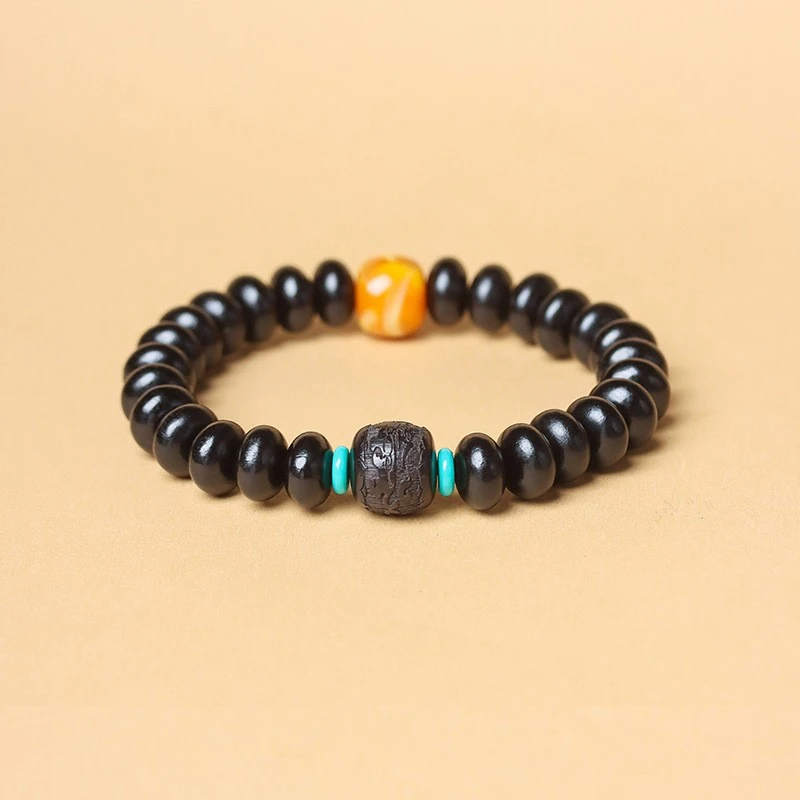 黑檀佛珠手串男女款卡10  045（无礼盒）