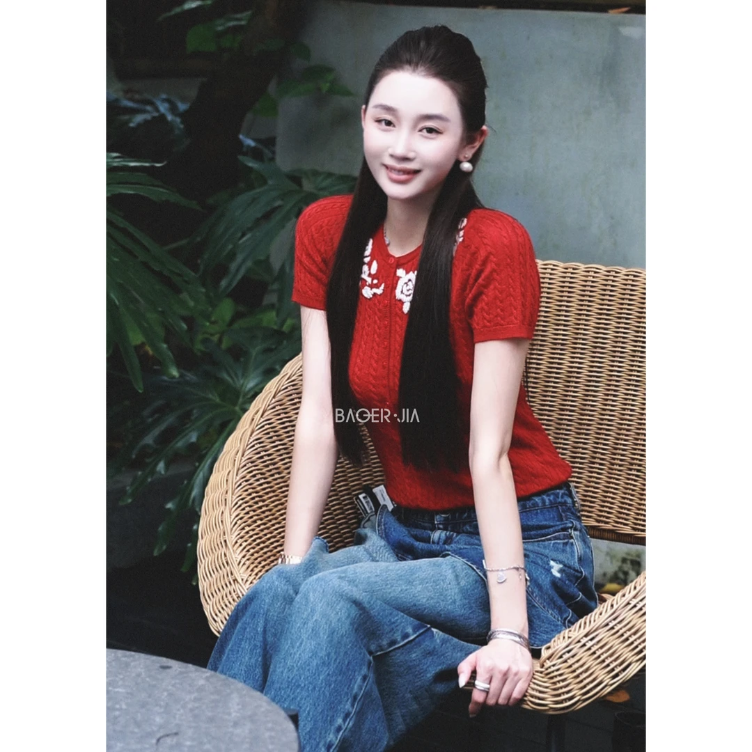 15-【小香麻花毛衣】宝儿家含幂BV89525308秋纯羊毛针织亨利领上衣