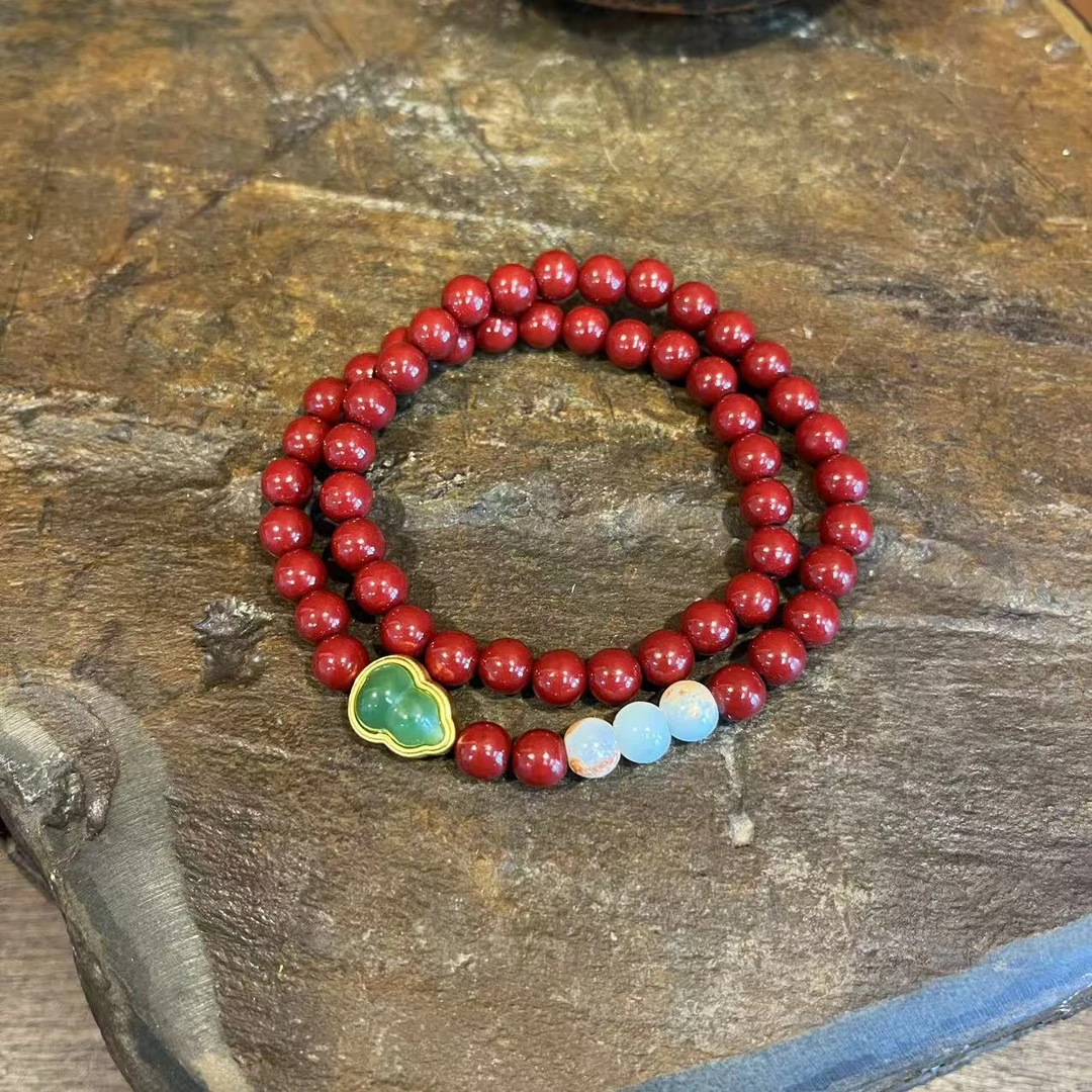 含辰砂工艺品葫芦多圈手串（无礼盒）600