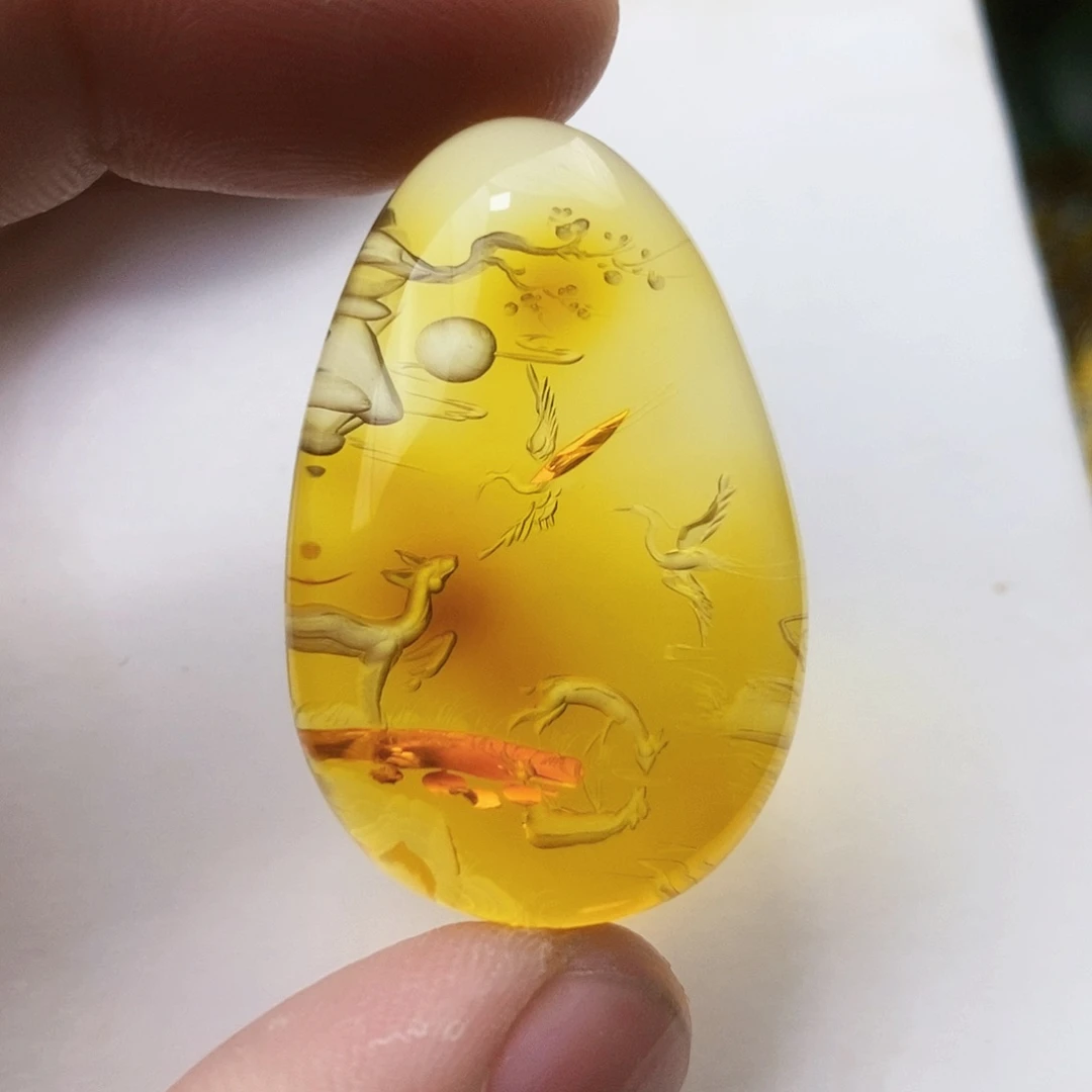 【闪购商品】琥珀（花珀）吊坠(不含链)未镶嵌