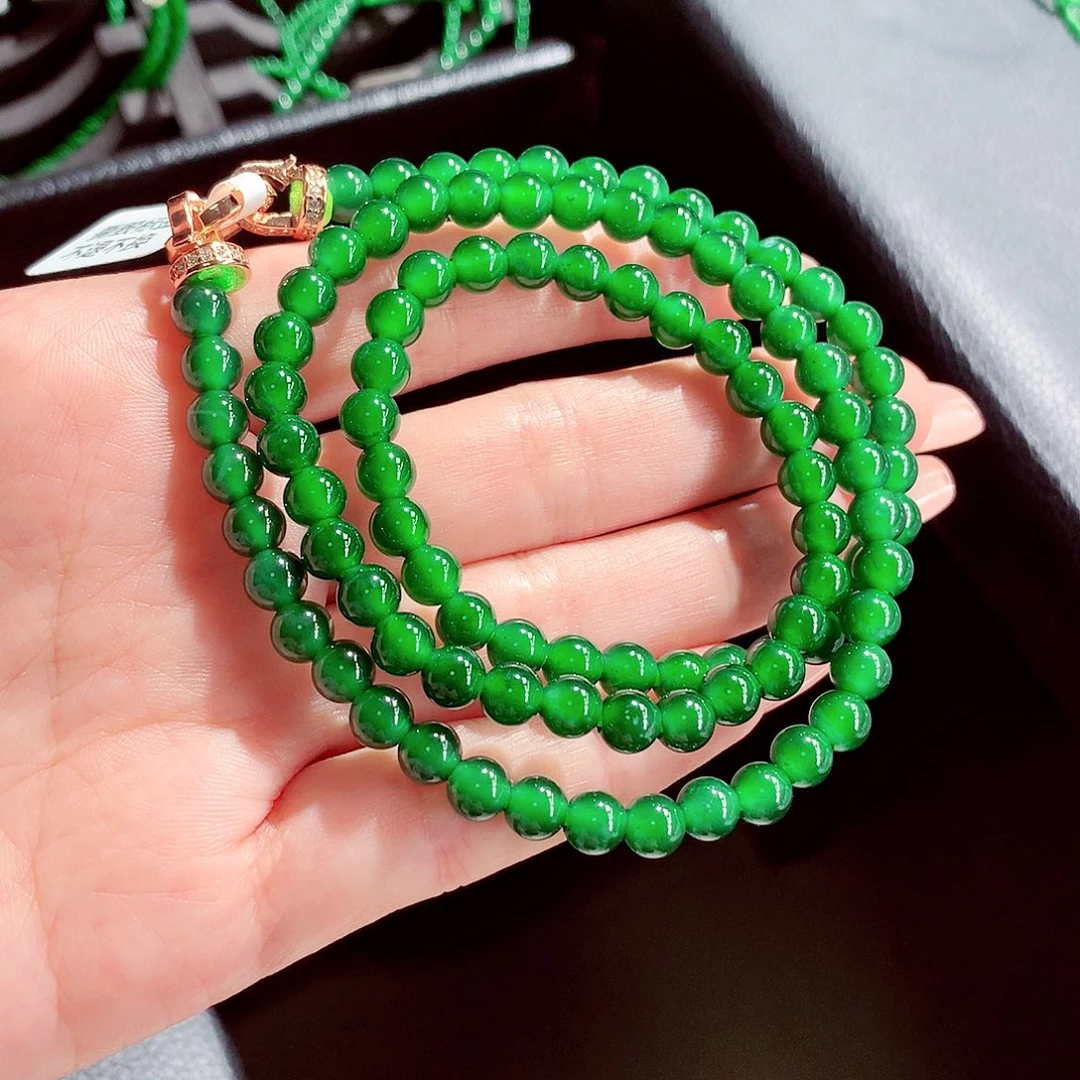 翡翠未镶嵌毛衣链