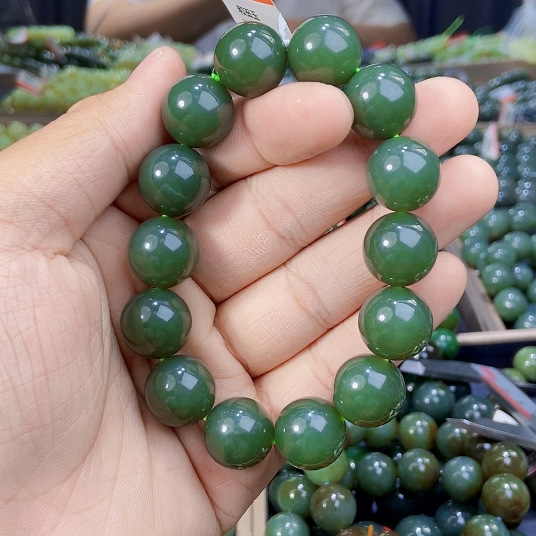 手串未镶嵌和田玉纯天然卡16新疆且末料且末蓝手串多样性发一