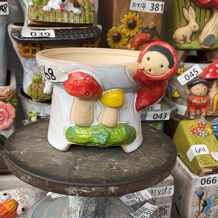 粗陶材质多肉花盆