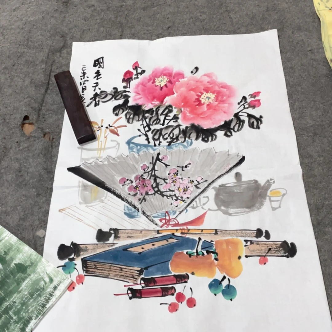 国画国画作品画心一张
