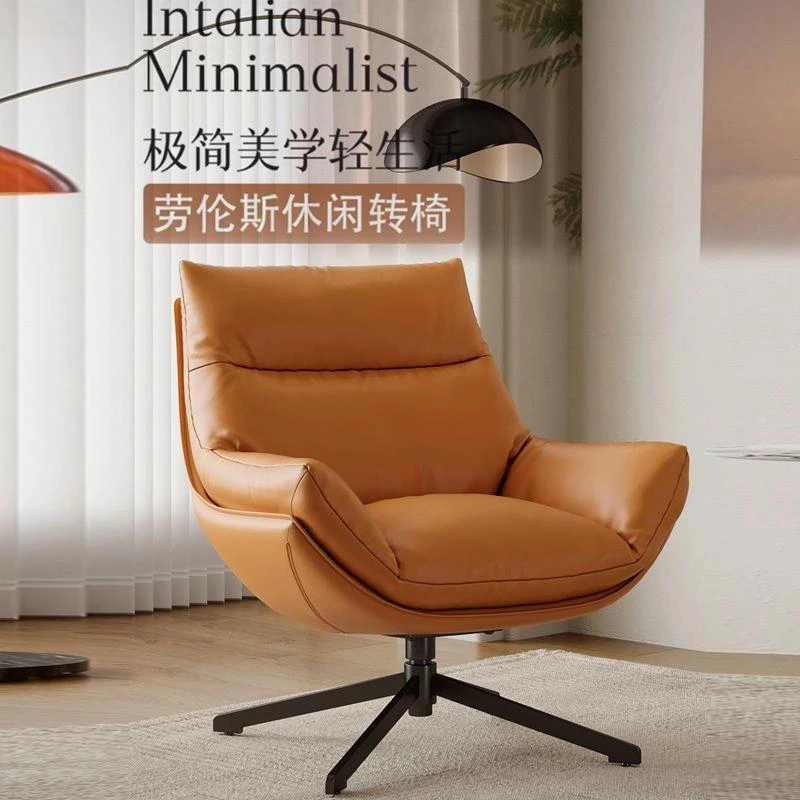 佛山热销【旋转自如】劳伦斯360家用单人沙发椅休闲旋转轻奢高级