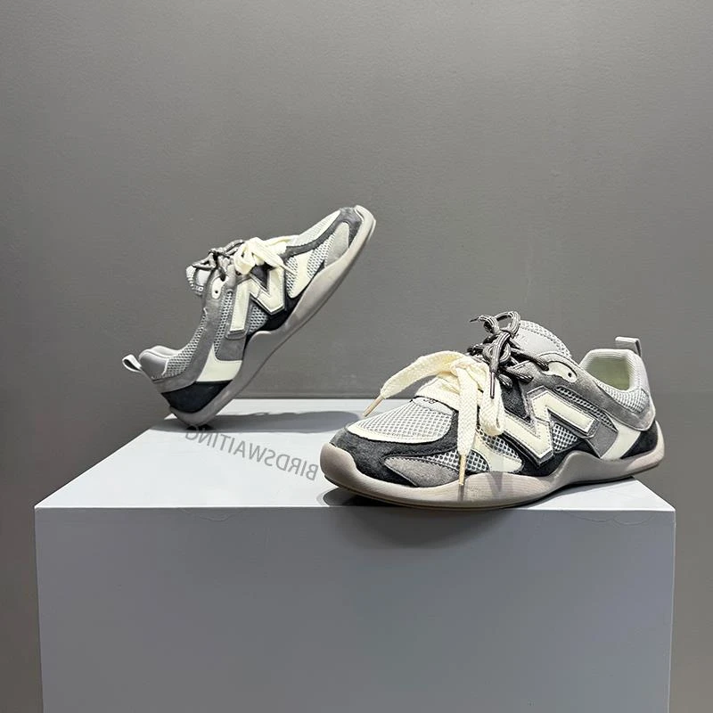 潮牌复古德训鞋男士夏季新款网面透气潮流百搭时尚运动平底休闲鞋