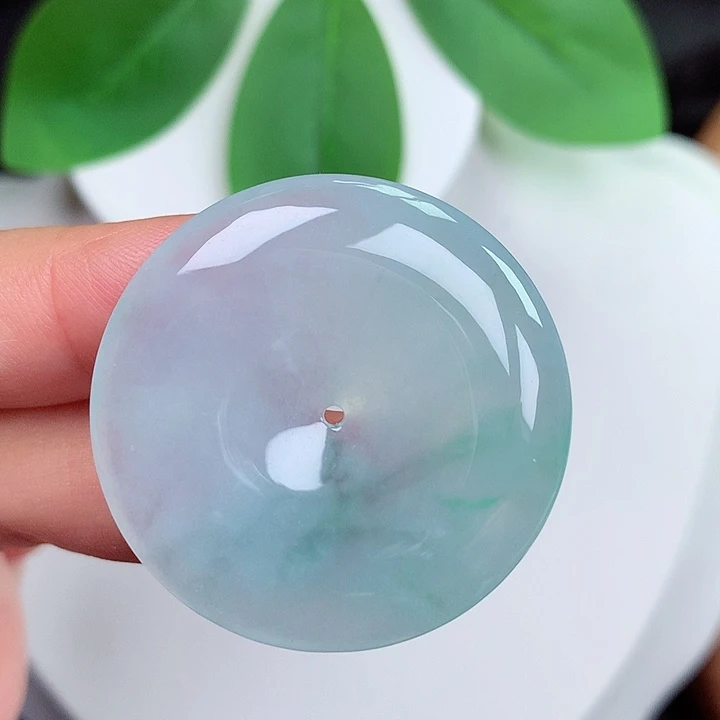 颈饰未镶嵌翡翠平安扣 34.8x5.9mm