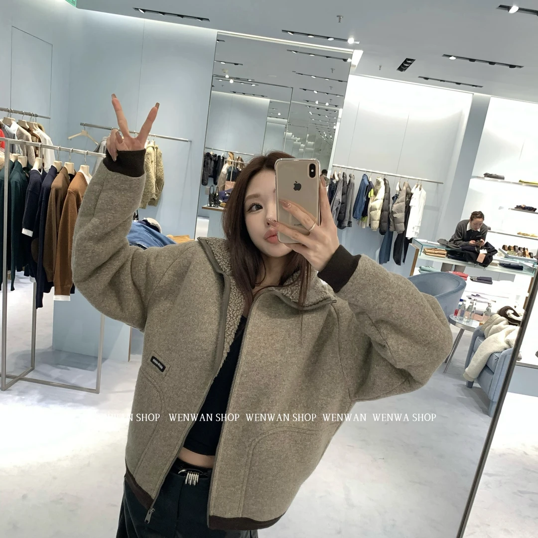 【过冬硬通货】翻领设计拉链短款外套