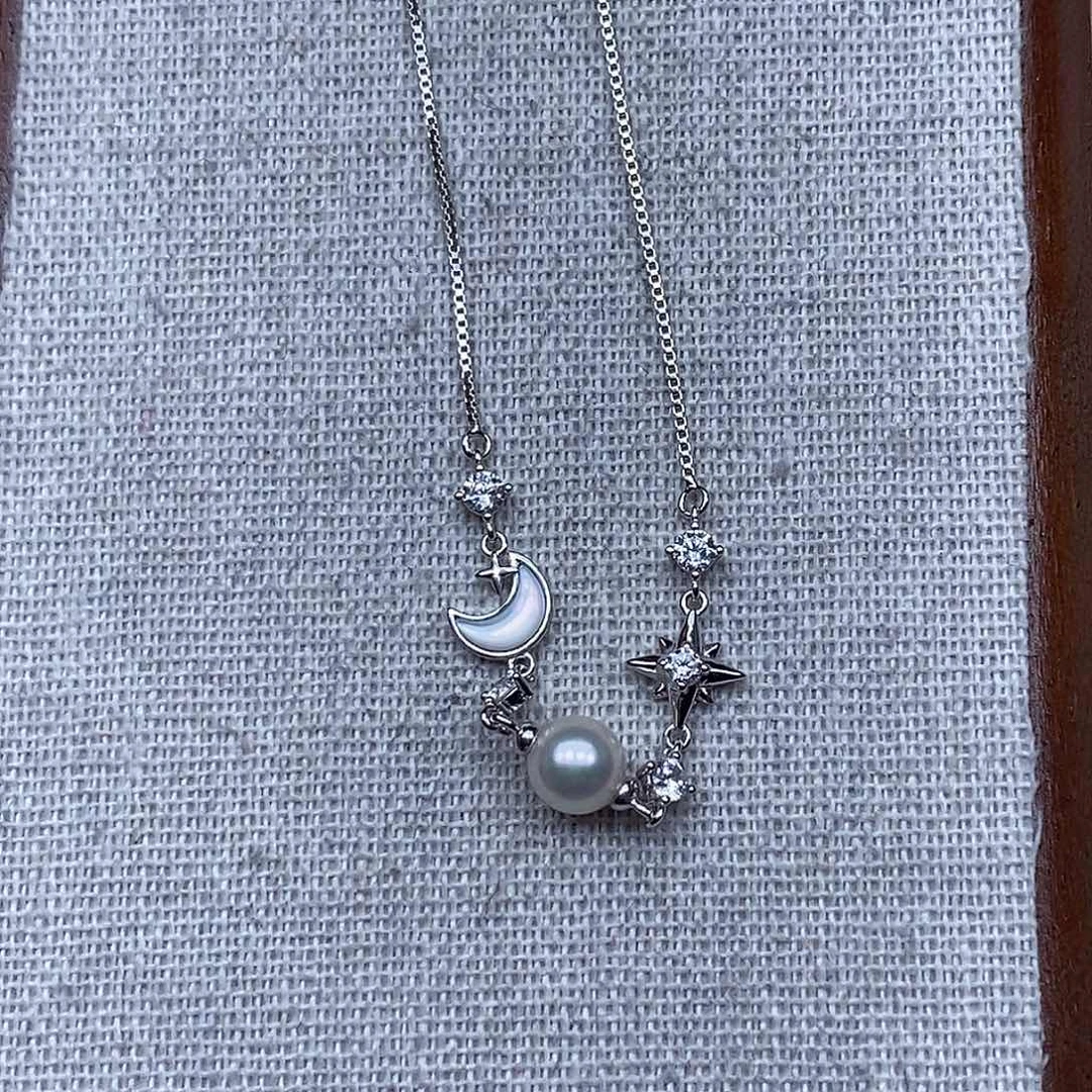 海水珍珠手链银S925镶嵌