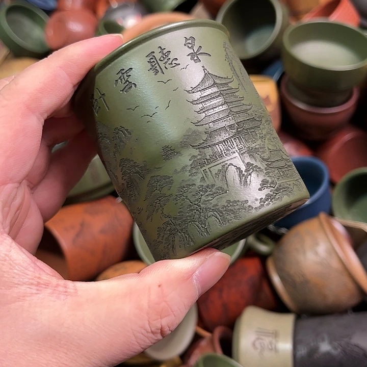 紫砂茶杯全手工紫砂主人杯