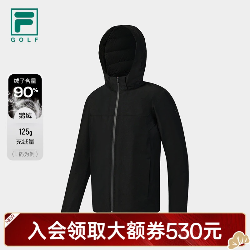 【鹅绒90%】FILA斐乐男装高尔夫GORE-TEX防寒保暖羽绒服A11M545922F