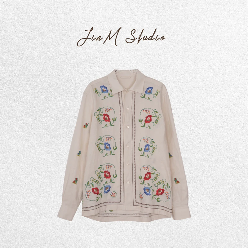 Jinmstudio丨【花花衬衫】静奢刺绣衬衣602501A2116