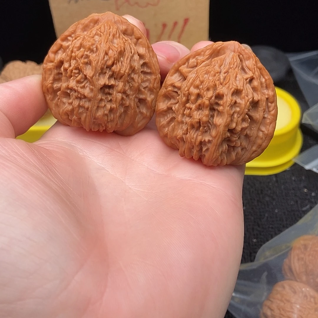 核桃文玩核桃把件三角楼46