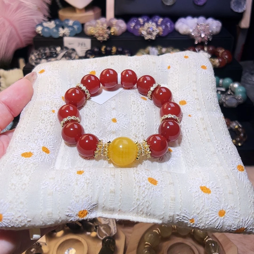 未镶嵌手链水晶红玛瑙