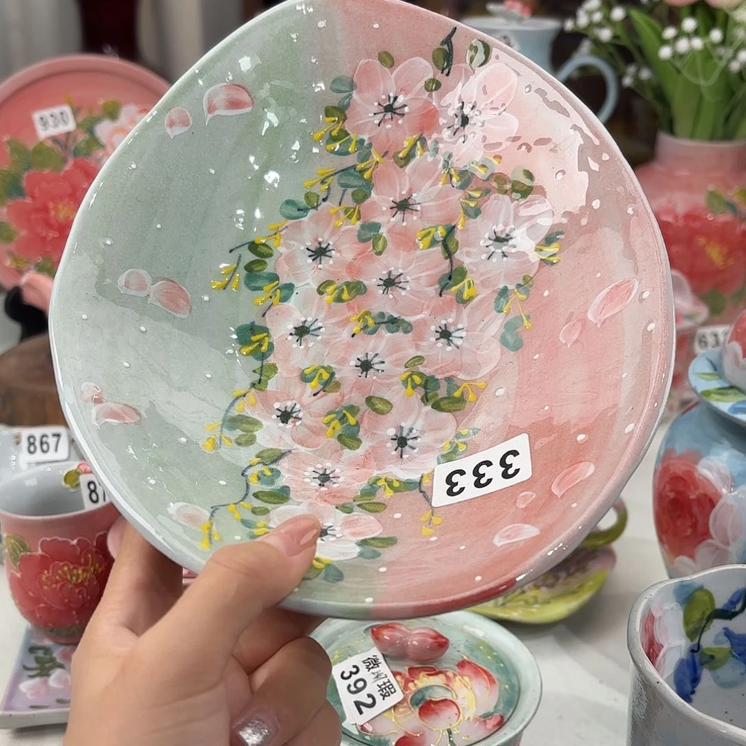 景德镇手绘高温釉下彩陶瓷茶具