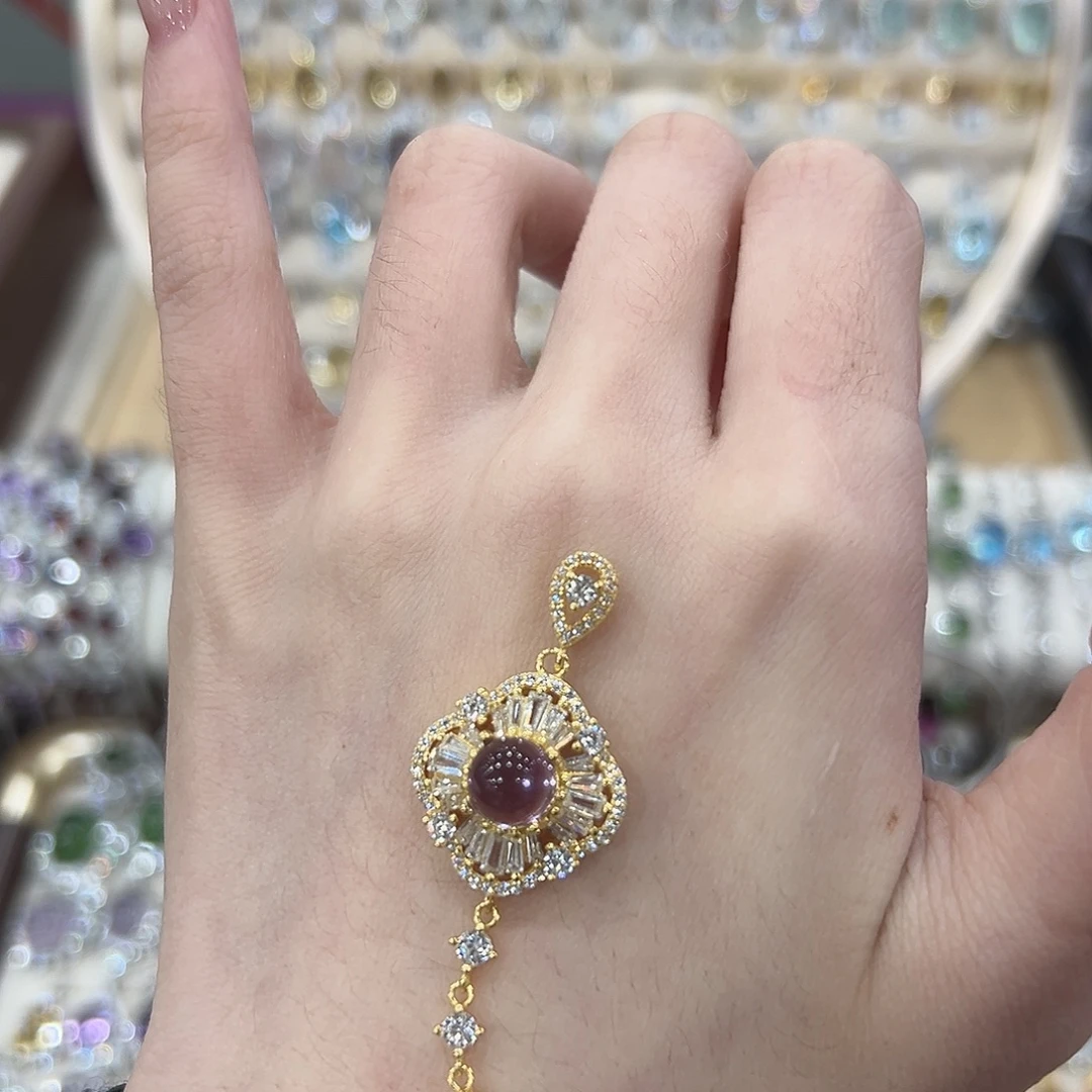 蛋***包银S925镶嵌吊坠(赠链)紫晶