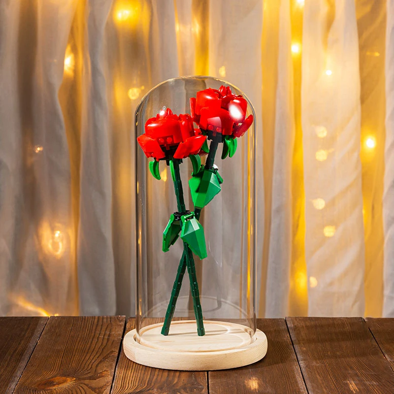 兼容小王子拼装玫瑰花束40460玩具情人节礼物益智积木小红书