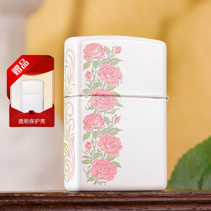 zippo打火机密语蔷薇防风礼盒送男友生日礼物男士定制花纹DYJ1商品图