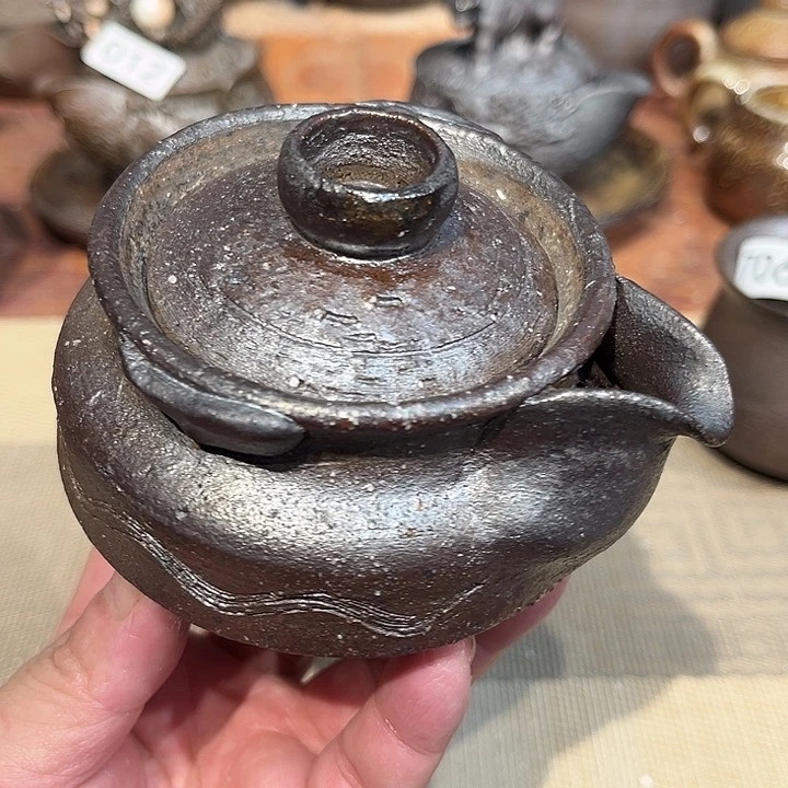 柴烧裸烧茶具放漏24