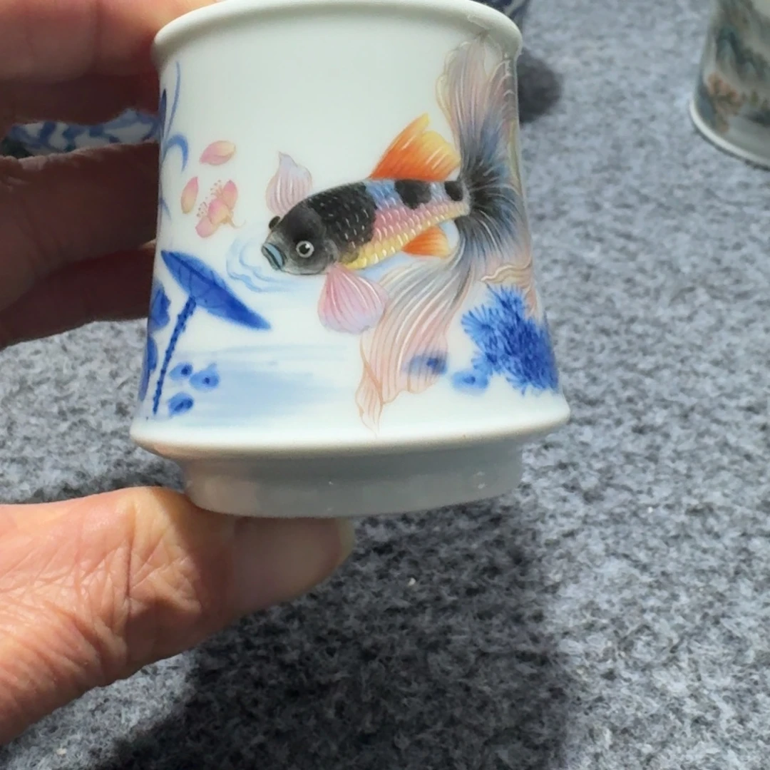 白***鸟现代景德镇陶瓷手绘茶具