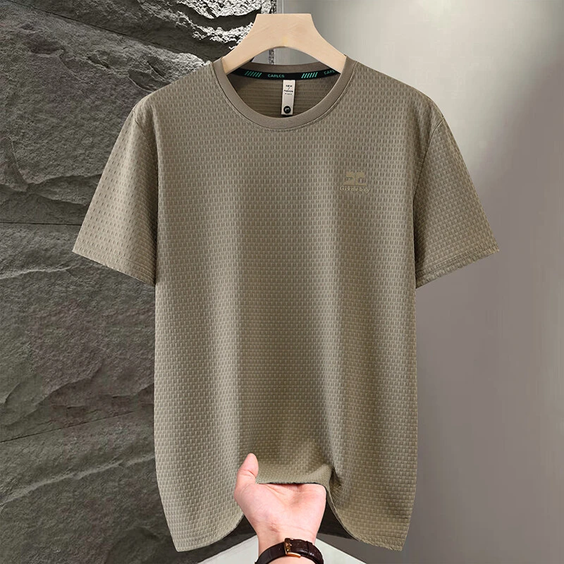 t恤上衣男士男装夏季半袖圆领时尚百搭透气薄款宽松修身韩版短袖