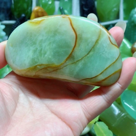 蛇纹石玉未镶嵌手把件